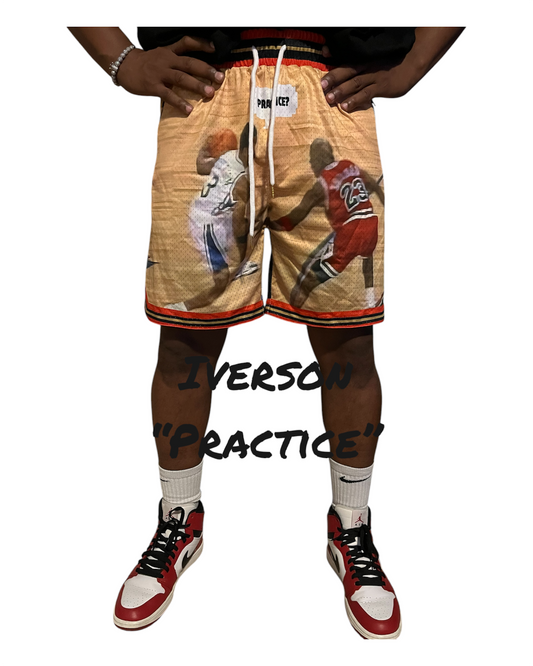 ALLEN IVERSON JORDAN CROSSOVER "PRACTICE EMOJI SHORTS"